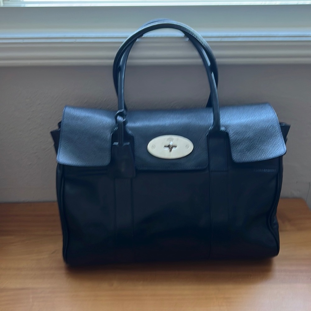 Rare Mulberry Bayswater in Navy Blue